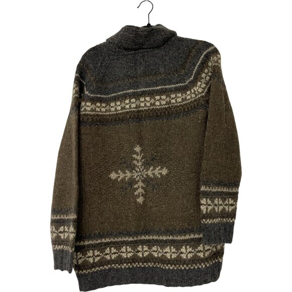 Eddie Bauer Women Sweater XS Brown Nanaimo Handknit Cardigan Mohair wool Vintage - Picture 2 of 7